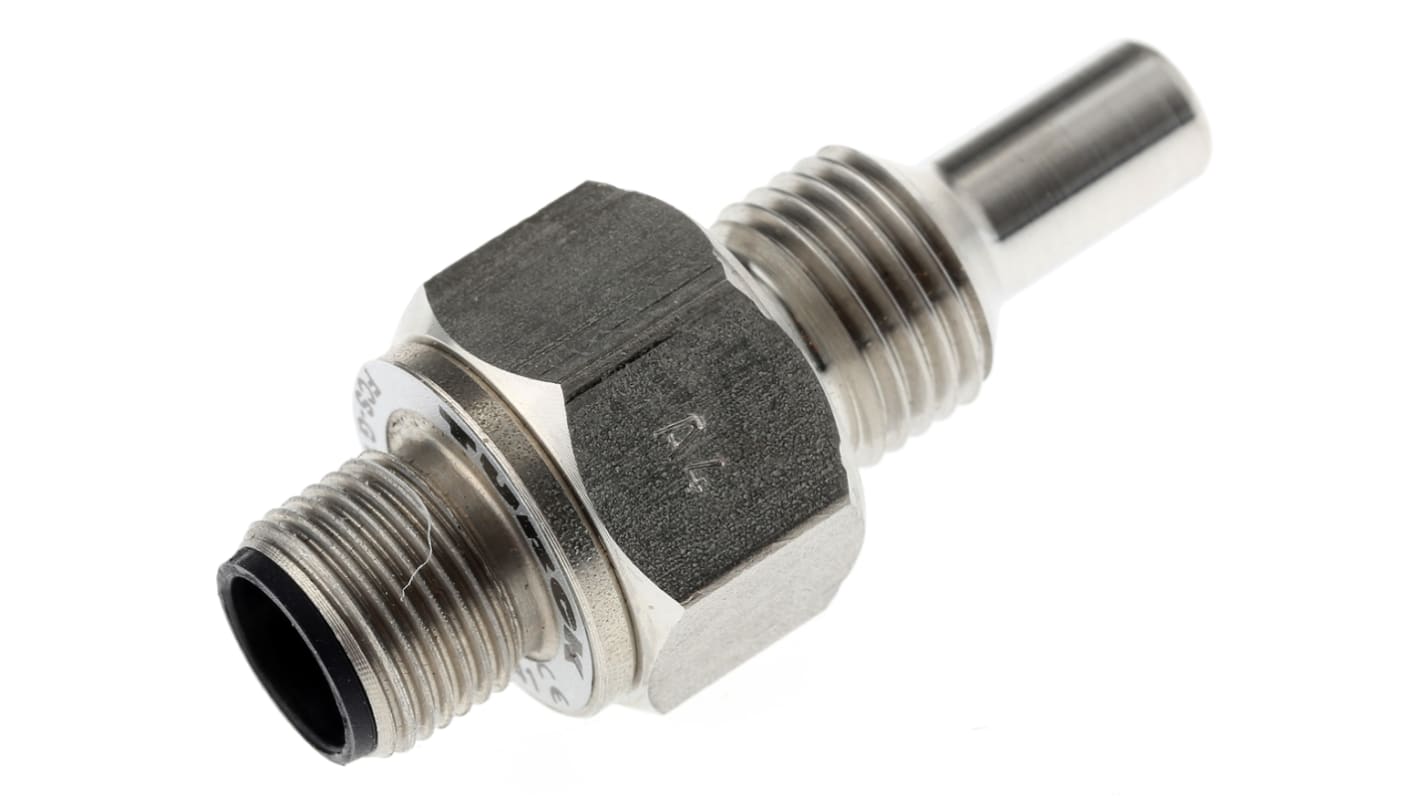 Sensore di flusso Turck FCS-G1/4A4-NA-H1141 in acciaio inox, per gas e liquidi, connessione G1/4, flusso 1-150 cm³/s.