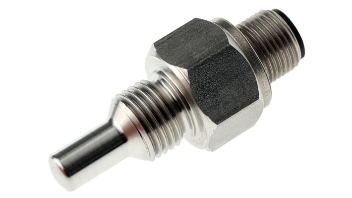 Sensore di flusso Turck FCS-G1/4A4-NA-H1141 in acciaio inox, per gas e liquidi, connessione G1/4, flusso 1-150 cm³/s.