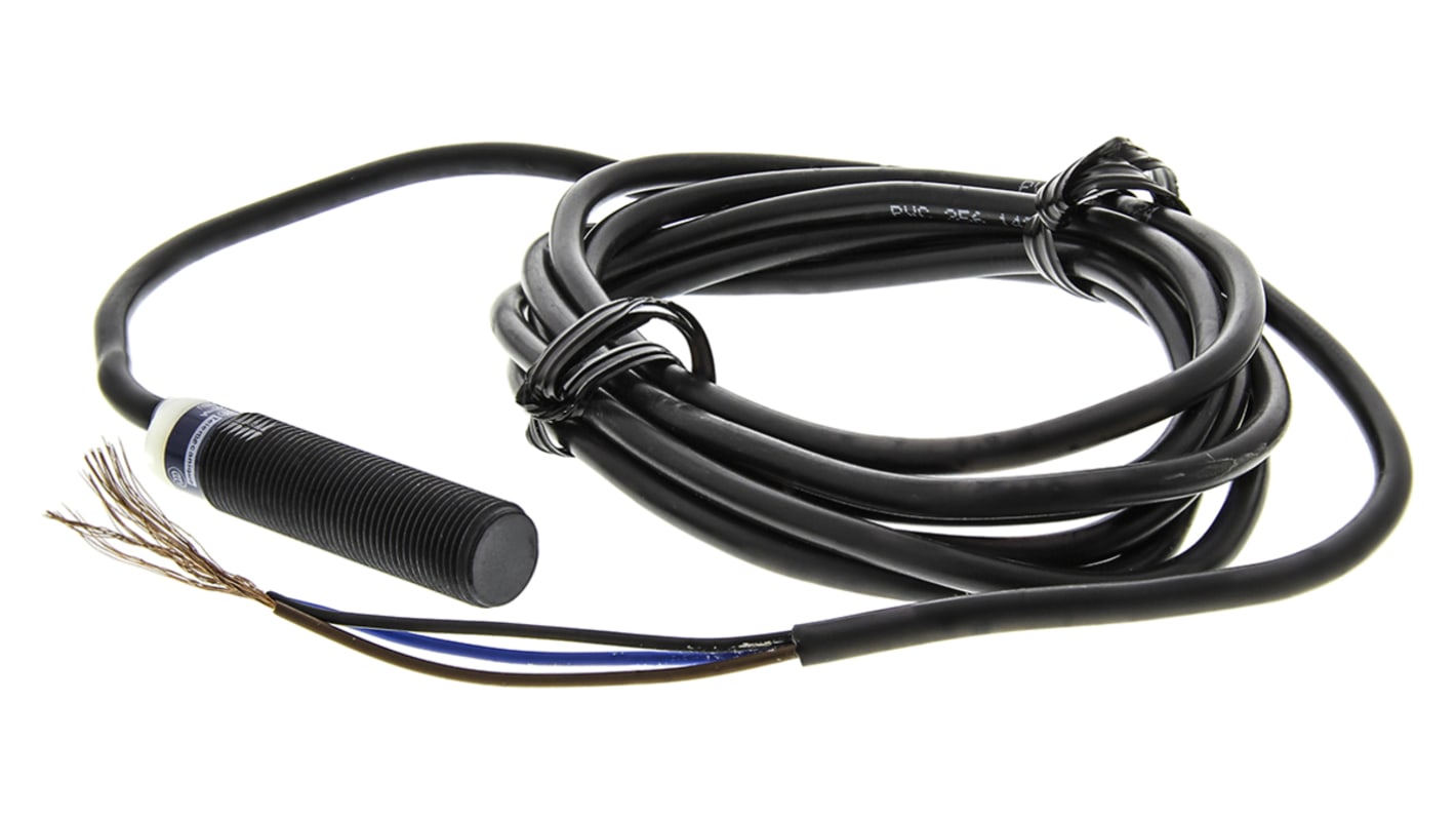 Sensore di prossimità cilindrico PNP M12 Telemecanique XS4P12PA370, rilevamento 4 mm, IP68, alimentazione 12-48 V c.c.