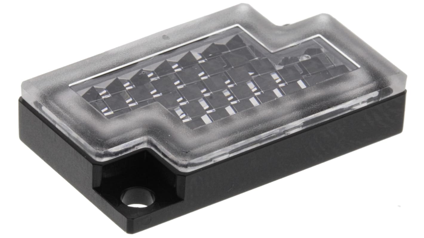 Riflettore Omron E39-R4 per sensore fotoelettrico E3T, montaggio semplice e rilevamento preciso di oggetti ridotti. LED "pin-point" per regolazione ottimale.