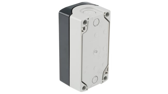 Contenitore stazione di controllo Schneider Electric XALD03 con 3 fori Ø 22mm IP69K per applicazioni industriali. Compatibile con Harmony XB5.