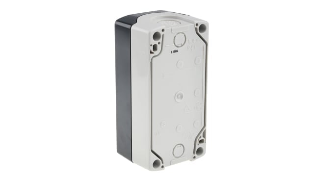 Scatola pulsante Schneider Electric XALD363G, grado di protezione IP66/IP67/IP69K, attuazione a molla, dimensioni 104x68x64 mm.