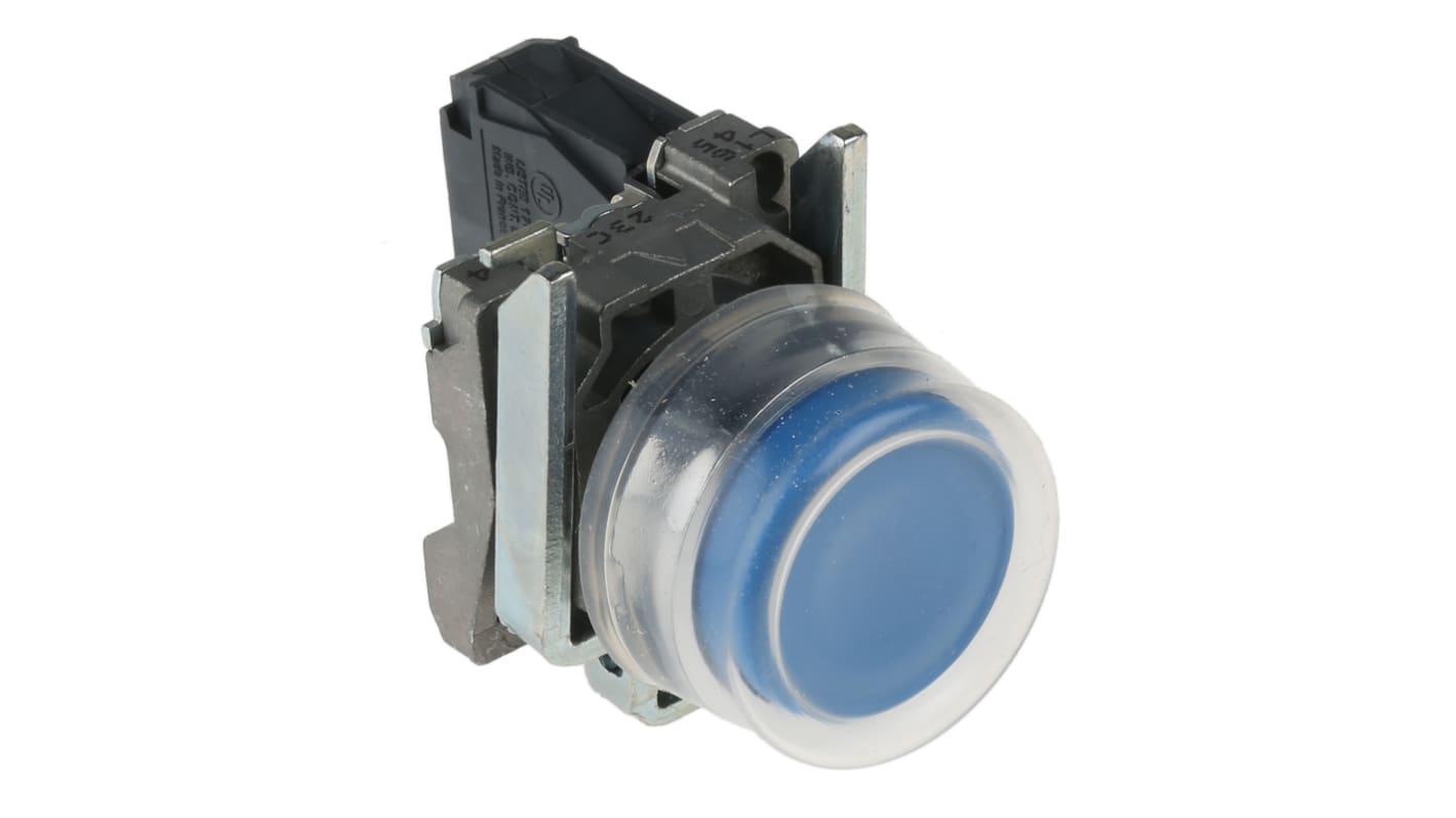 Pulsante Schneider Electric XB4BP61, SPST, IP66/IP67, montaggio a pannello - Ideale per ambienti critici, resistente all'acqua e alle sostanze chimiche. Per pannelli di controllo e situazioni di emergenza.