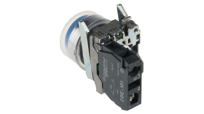 Pulsante Schneider Electric XB4BP61, SPST, IP66/IP67, montaggio a pannello - Ideale per ambienti critici, resistente all'acqua e alle sostanze chimiche. Per pannelli di controllo e situazioni di emergenza.