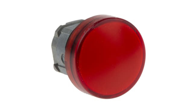 Spia LED XB4BVB4 di Schneider Electric, 22mm, montaggio a pannello, resistente agli urti, IP66/IP67/IP69K. Ideale per applicazioni industriali.