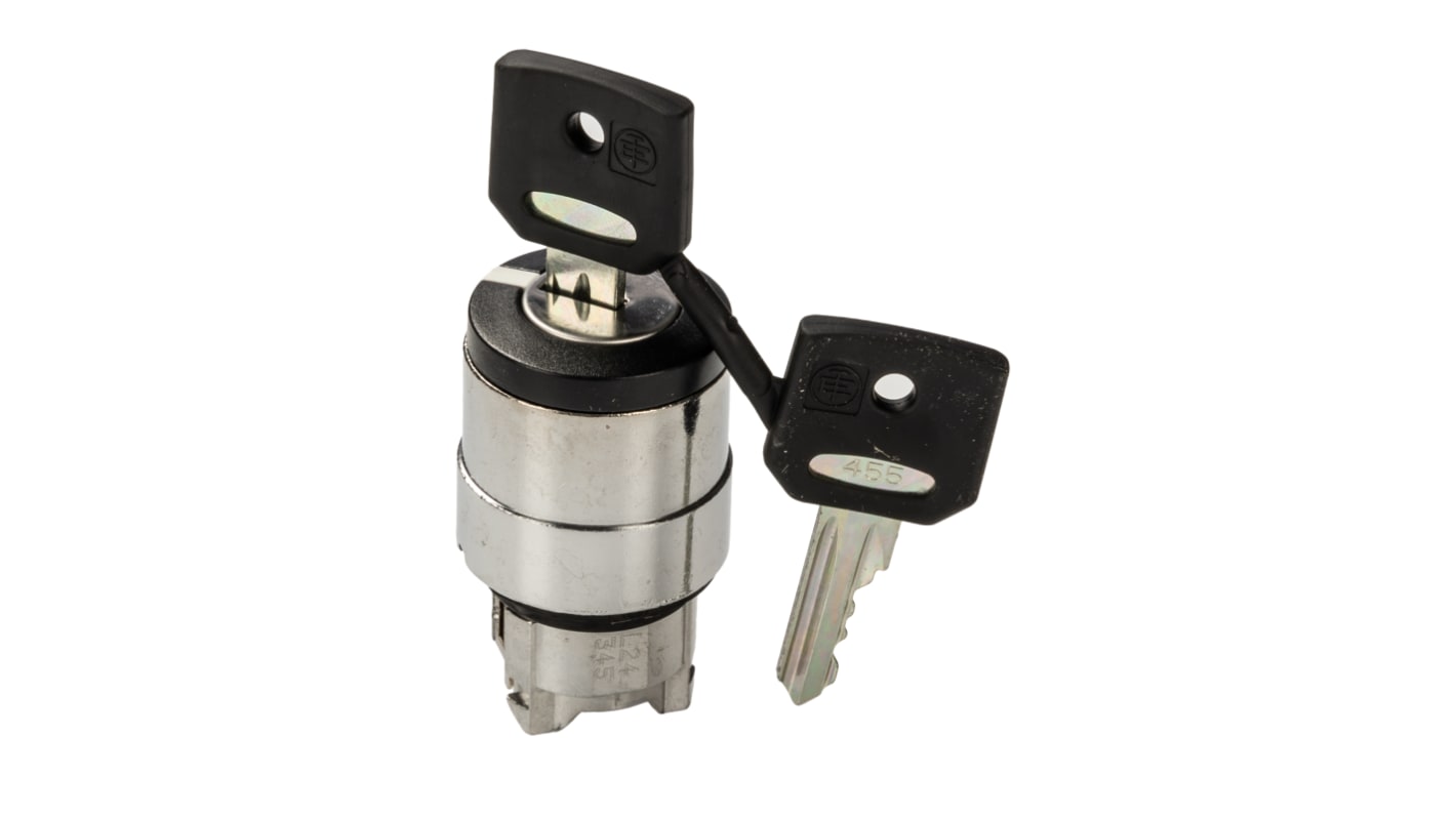 Testa selettore Schneider Electric ZB4BG2, serie Harmony XB4, 2 posizioni, diametro foro 22 mm, protezione IP66/IP67/IP69K.