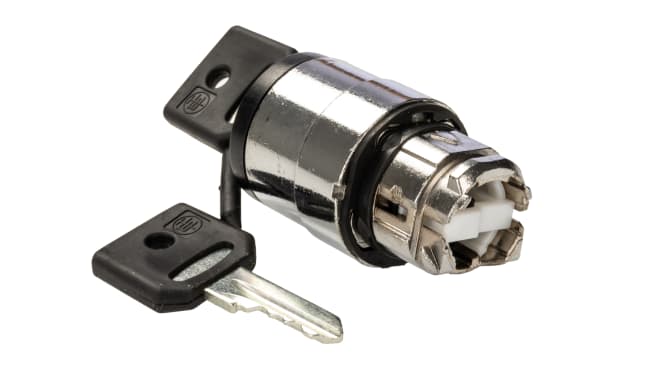 Testa selettore Schneider Electric ZB4BG2, serie Harmony XB4, 2 posizioni, diametro foro 22 mm, protezione IP66/IP67/IP69K.