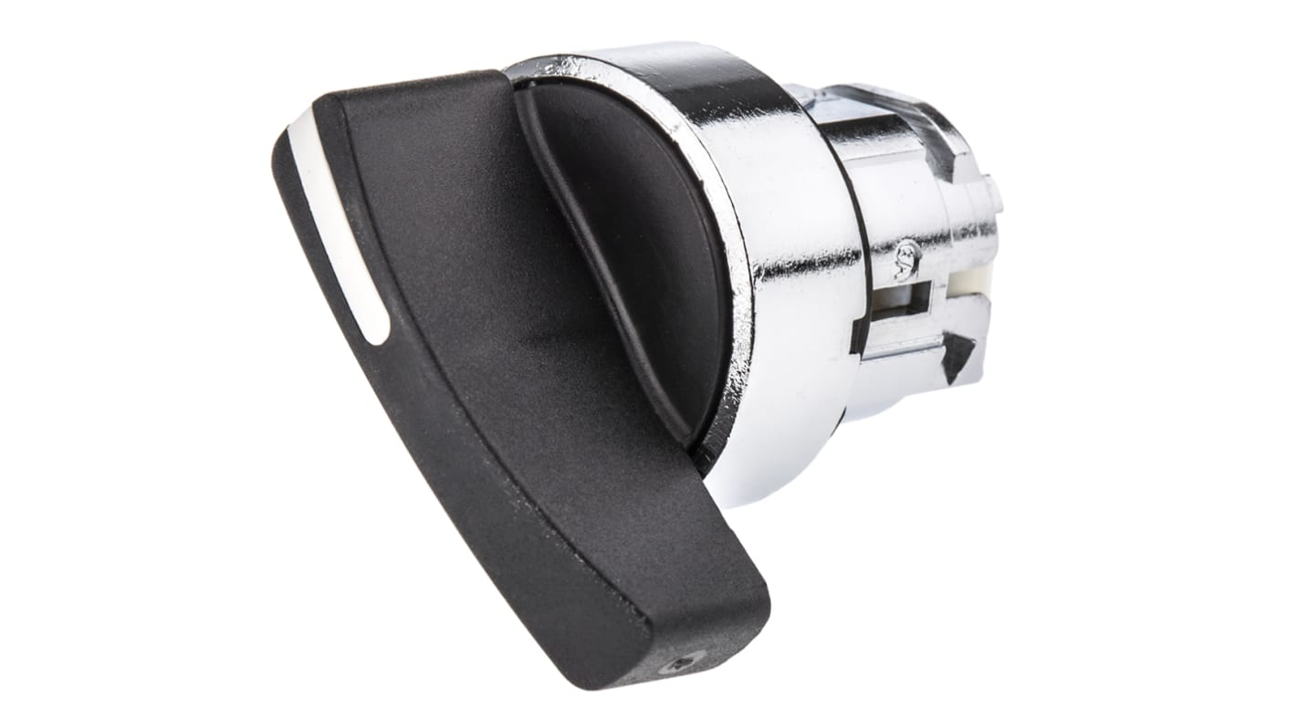 Testa selettori Harmony XB4 ZB4BJ2, 2 posizioni, Ø 22mm, impugnatura lunga nera. Ideale per applicazioni professionali.