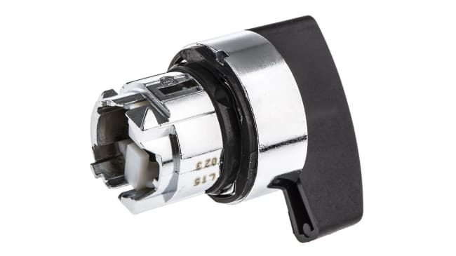 Testa selettori Harmony XB4 ZB4BJ2, 2 posizioni, Ø 22mm, impugnatura lunga nera. Ideale per applicazioni professionali.