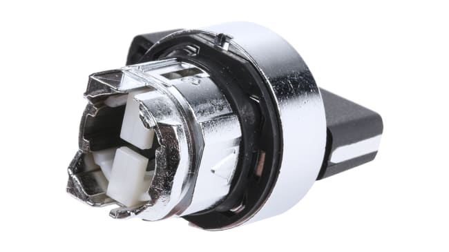 Testa selettore Harmony XB4 Schneider Electric ZB4BJ5, 3 posizioni, Ø 22mm, impugnatura lunga nera. Compatibile con corpi/collari e contatti.