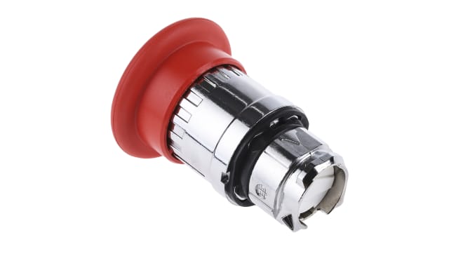 Interruttore a pulsante di arresto Schneider Electric ZB4BS944 con rilascio a chiave Ø40mm - Harmony XB4, plastica, non illuminato. Ideale per emergenze.