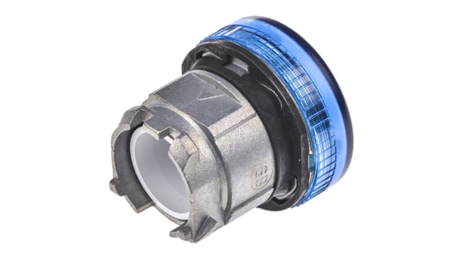 Spia LED Harmony XB4 Blu, Montaggio a Pannello - Schneider Electric ZB4BV06. Diametro foro 22mm, Protezione IP66/67/69K. Adatto per pannelli e macchine industriali.