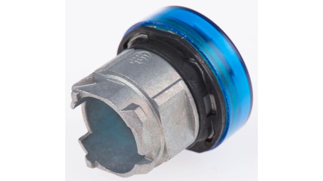 Schneider Electric - ZB4BV063 Spia LED Blu Harmony XB4, Montaggio a Pannello - Resistente, IP69K, per Industria e Ambienti Difficili.