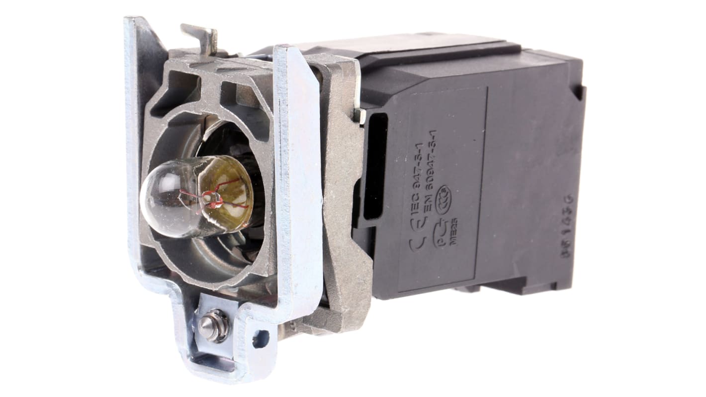 Blocco luci Schneider Electric ZB4BV3 - Serie Harmony XB4, a incandescenza, morsetto a vite. Affidabile e facile da montare per luci pilota.