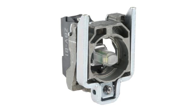 Schneider Electric ZB4BVB1 Blocco luminoso LED 24V con terminali a vite, resistente agli urti e alle vibrazioni, ideale per ambienti industriali.
