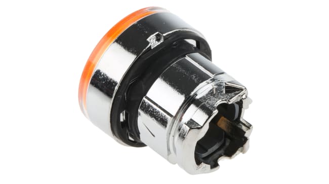 Testa Pulsante Schneider Electric ZB4BW353 - Ritorno a Molla - Arancione - Harmony XB4 - Resistente - IP69K - Metallo - 22mm