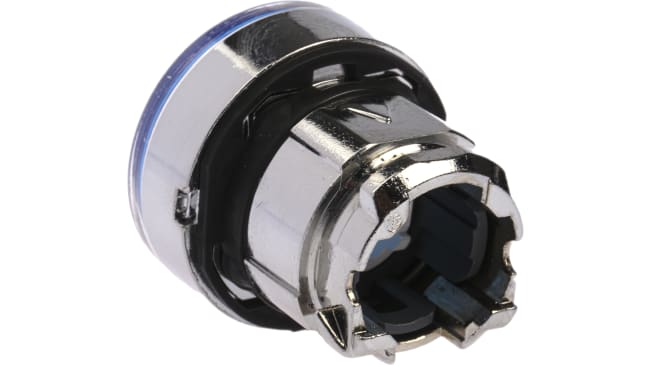Testa pulsante Schneider Electric ZB4BW363, diametro 22mm, ritorno a molla - Serie Harmony XB4 - Blu. Resistente, ideale per automazione industriale.