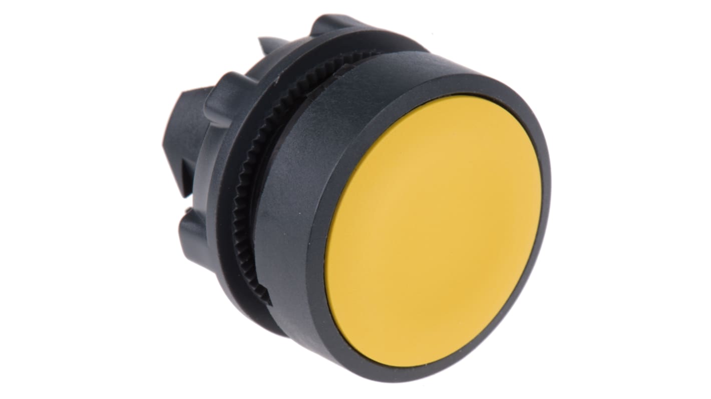 Attuatore pulsante ZB5AA5 Harmony XB5 Giallo. Ritorno a molla, IP66/67/69K. Morsetto a vite, -40°C / +70°C. Schneider Electric.