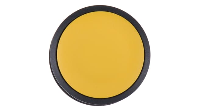 Attuatore pulsante ZB5AA5 Harmony XB5 Giallo. Ritorno a molla, IP66/67/69K. Morsetto a vite, -40°C / +70°C. Schneider Electric.