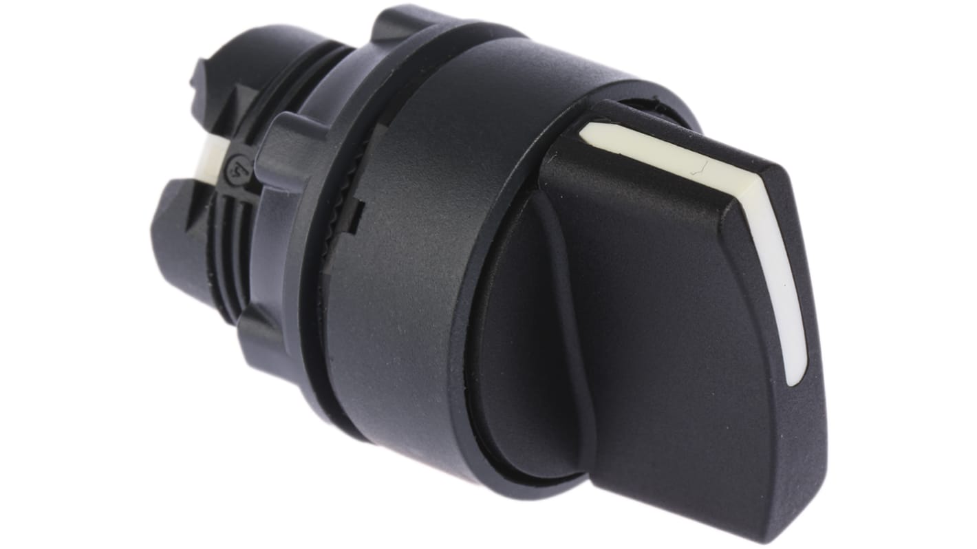 Testa selettore Schneider Electric ZB5AD2 Harmony XB5, 2 posizioni, Ø 22mm, Nero, IP67/IP69/IP69K. Ideale per ambienti industriali e pannelli di controllo.