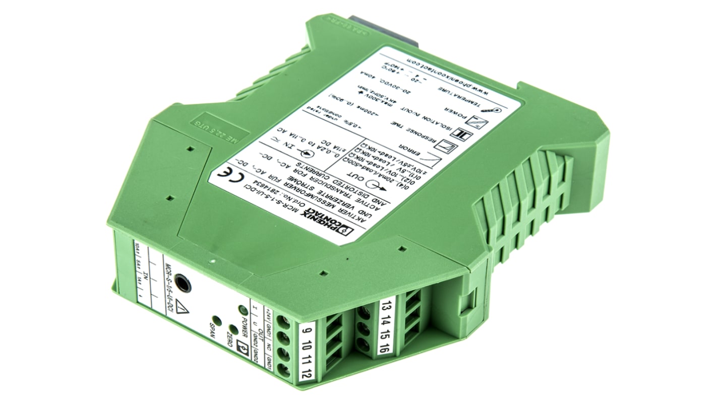Phoenix Contact MCR-S 2814715, convertitore di corrente 50A, isolamento galvanico, montaggio a telaio, 22,5mm.