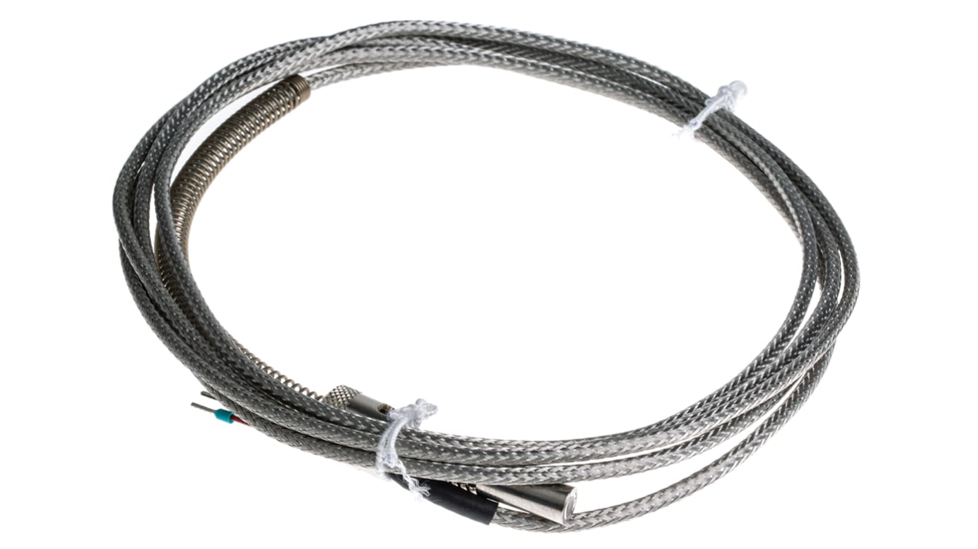 Sensore RTD PT100 Jumo 902190/10-402-1003-1-8-180-11-2500/317, sonda in acciaio inox, lunghezza 180mm, installazione senza utensili.