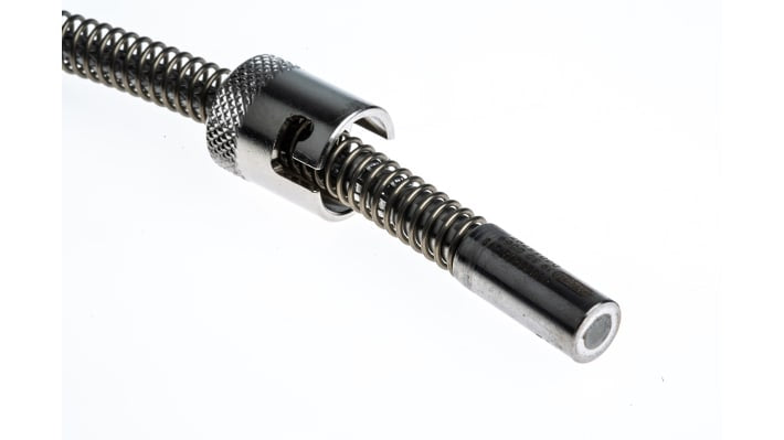 Sensore RTD PT100 Jumo 902190/10-402-1003-1-8-180-11-2500/317, sonda in acciaio inox, lunghezza 180mm, installazione senza utensili.