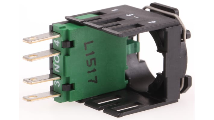 Blocco contatti Schneider Electric ZB6Z1B, 250V, a rottura lenta, Faston - Serie Harmony XB6 per interruttori automatici e apparecchiature agricole. IP65.