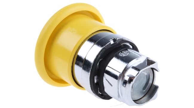 Attuatore pulsante a ritorno a molla ZB4BC5, Giallo - Harmony XB4. Serie Schneider Electric per applicazioni industriali.