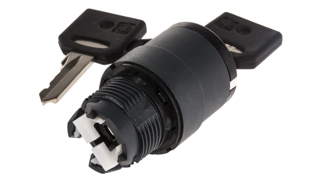 Interruttore a chiave Harmony XB5 ZB5AG6 Schneider Electric, 2 posizioni, IP66/IP67/IP69, angolo di corsa 90°. Sicurezza e controllo elettrico.