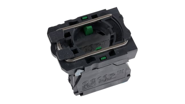 Schneider Electric ZB5AZ103 - Blocco contatti Harmony XB5 DPST, 10A, terminali a vite. Resistente a vibrazioni e urti, ideale per macchinari e quadri elettrici.