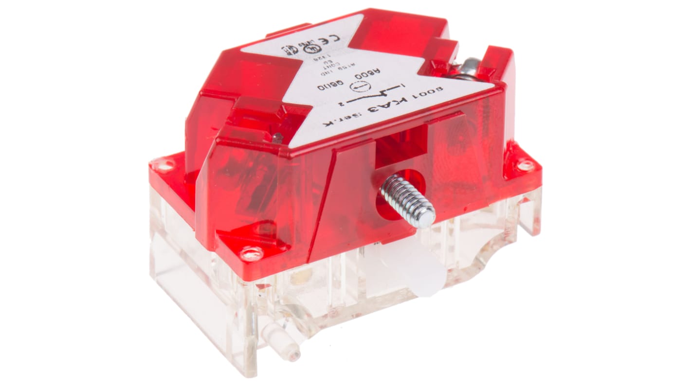 Blocco contatti pulsante Schneider Electric 9001KA3, 1 contatto NO, montaggio semplice, grado di protezione IP20.