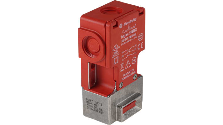 Interruttore di interblocco di sicurezza a chiave Allen Bradley Guardmaster 440K-T11147, 2NC/1NA, IP67, 240V, dimensioni 95mm x 32mm x 52mm.