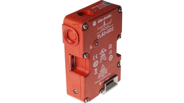 Interruttore di interblocco a solenoide Allen Bradley Guardmaster 440G-T27138, 110V, 2NC, 1NO, IP66/IP67/IP69K, dimensioni 86x126x33mm.