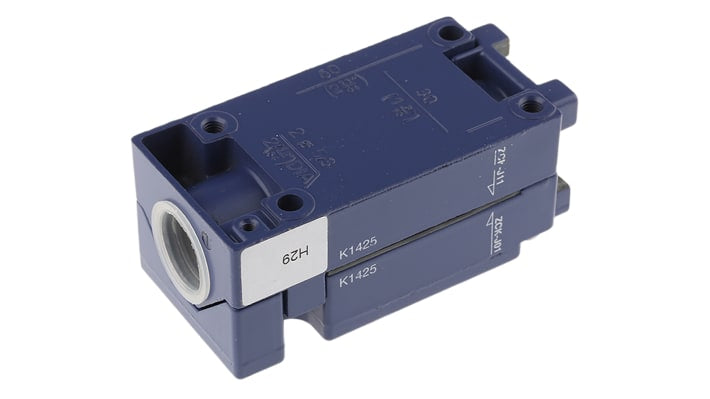 Interruttore di fine corsa Telemecanique Sensors ZCKJ11H29, contatti NO/NC, corpo metallico, protezione IP65, dimensioni 88.5mm x 36mm.