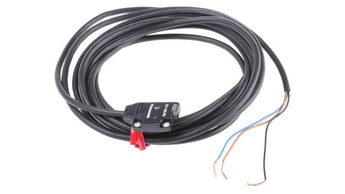 Sensore fotoelettrico Panasonic EX-14B-PN a retroriflessione, rilevamento 2-25 mm, IP67, dimensioni 19 x 10 x 3,5 mm.