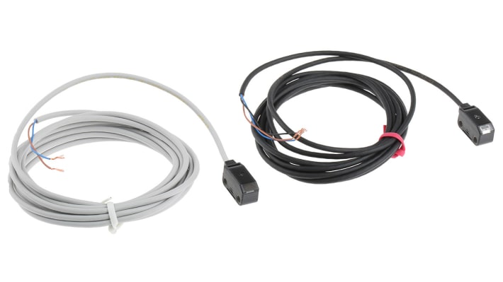 Sensore fotoelettrico rettangolare Panasonic EX-23-PN, rilevamento fino a 2 m, uscita PNP, grado di protezione IP67.