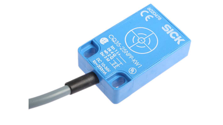 Sensore di prossimità Sick CQ35-25NPP-KW1, capacitivo, rilevamento 25 mm, IP67, 57.5x35x15 mm, alimentazione 10-40 V c.c.