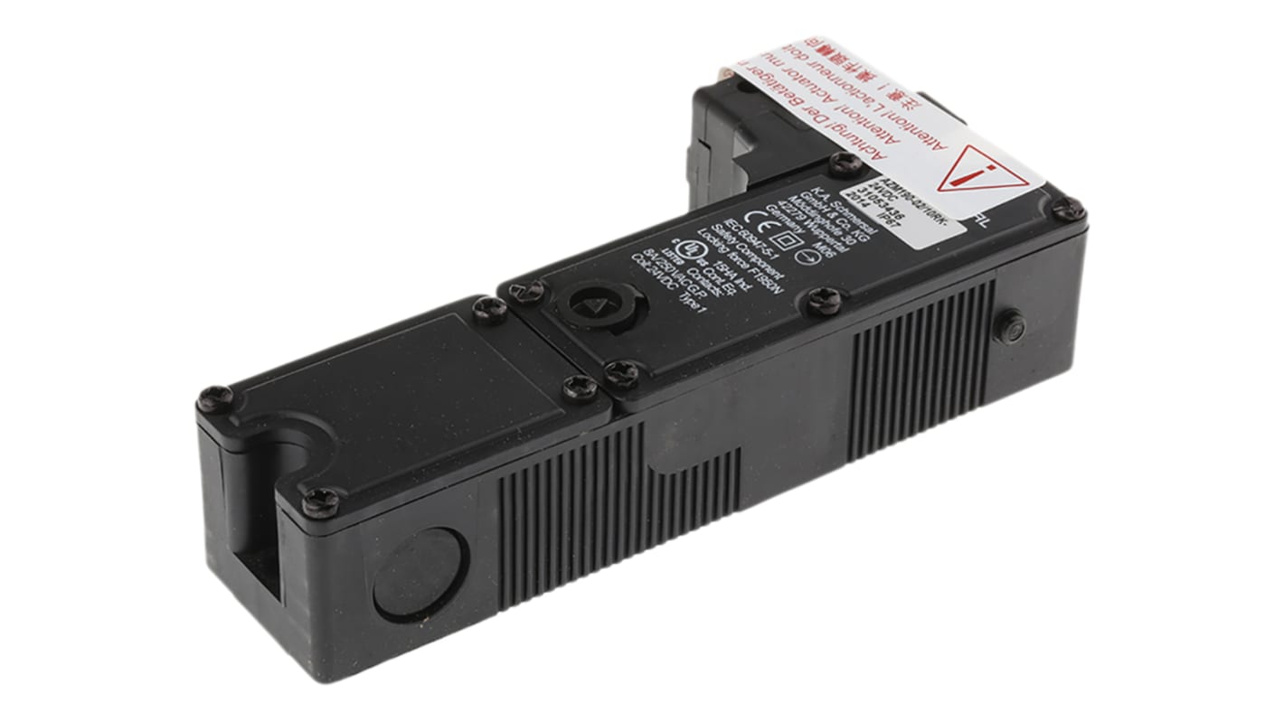 Interruttore di interblocco a solenoide Schmersal AZM190-02/10RK-24VDC, 3NC, IP67, dimensioni 41x29.5x178mm, 24V cc.