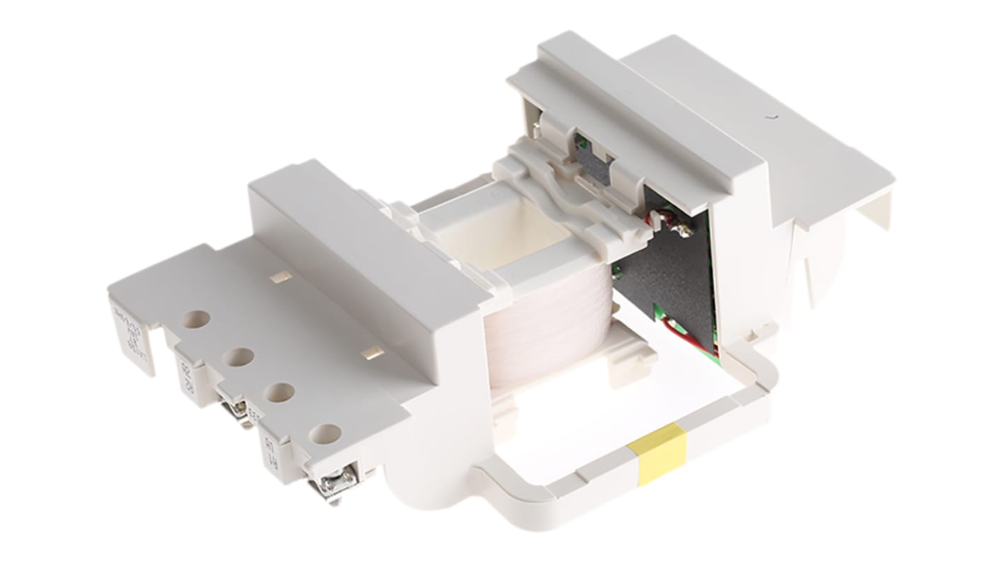 Bobina contattore Schneider Electric LX1D8B7 per serie LC1, 3 poli, con soppressione coil e contatti ausiliari 1 NA + 1 NC.