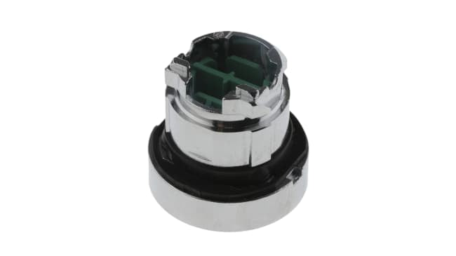 Attuatore pulsante rotondo bianco Schneider Electric ZB4BH01, diametro 22mm, azione push-push, protezione IP66/IP67/IP69K.