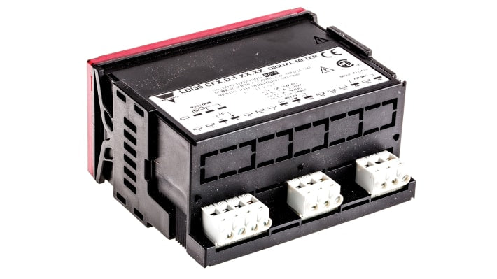 Carlo Gavazzi LDI35CFXD1XXXX, controllore PID a microprocessore, display LED rosso, dimensioni 48x96x83 mm, montaggio a pannello.