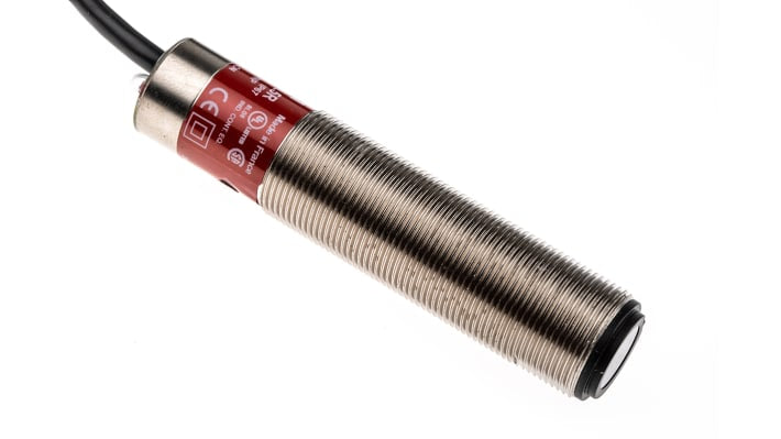 Barriera fotoelettrica di sicurezza Telemecanique Sensors XU2S18PP340L5, IP67, rilevamento fino a 8m, uscita PNP, dimensioni 120x45x77.5mm.