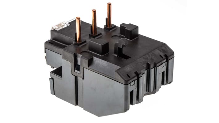 Relè di sovraccarico termico Schneider Electric LRD3359, tripolare, 65 A, montaggio su contattori o guida DIN, dimensioni 236x123x55 mm.