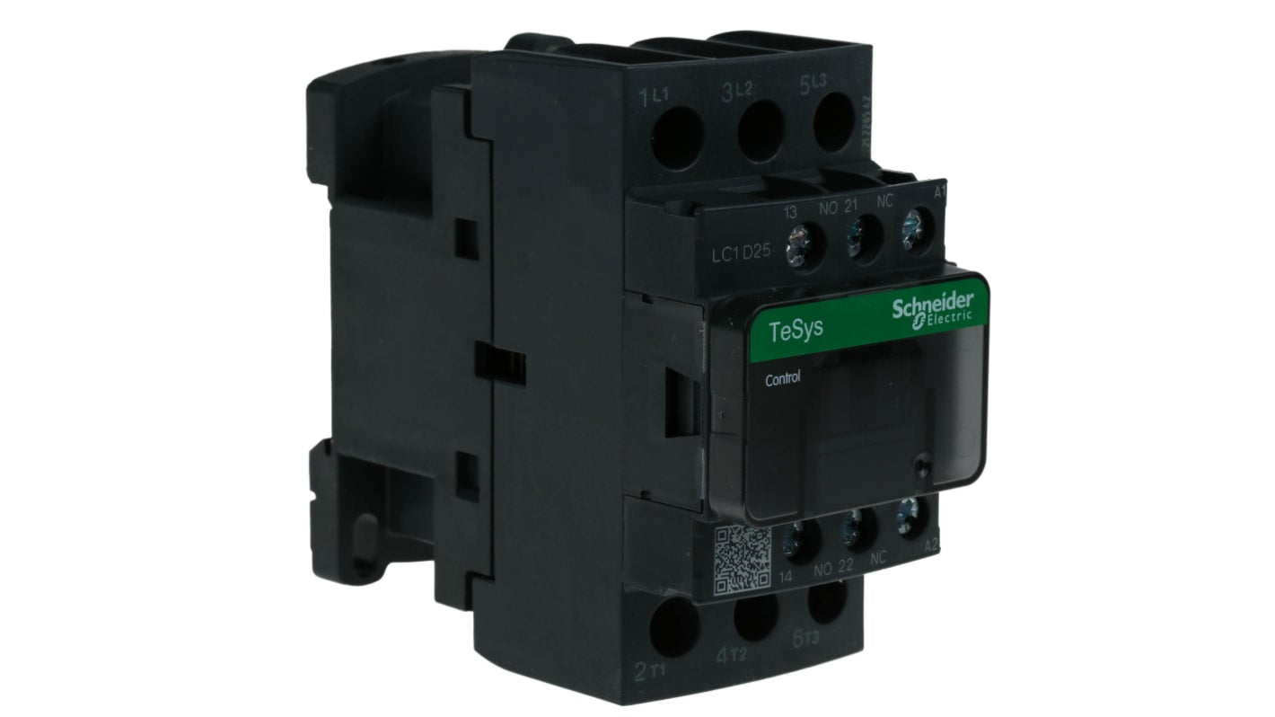 Contattore Schneider Electric LC1D25P7 - 3 Poli, 25 A, 11 kW, 230 V c.a. per Controllo Motori. Ideale per Industria Manifatturiera.