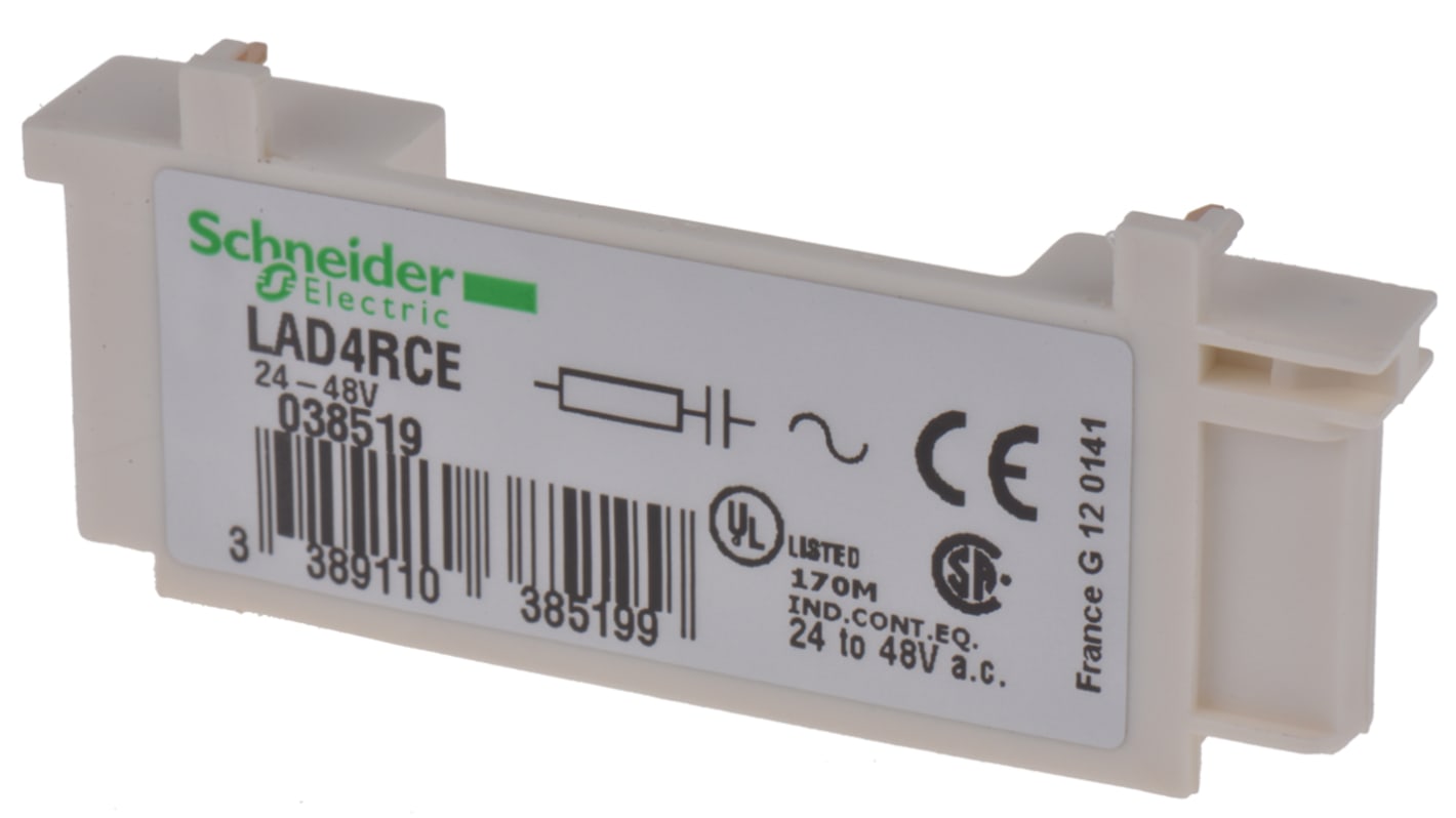 Schneider Electric - LAD4RCE Soppressore sovratensioni per Serie LC1 e LC2 - Protezione circuiti sensibili, installazione rapida, resistente da -25 °C a +55 °C.