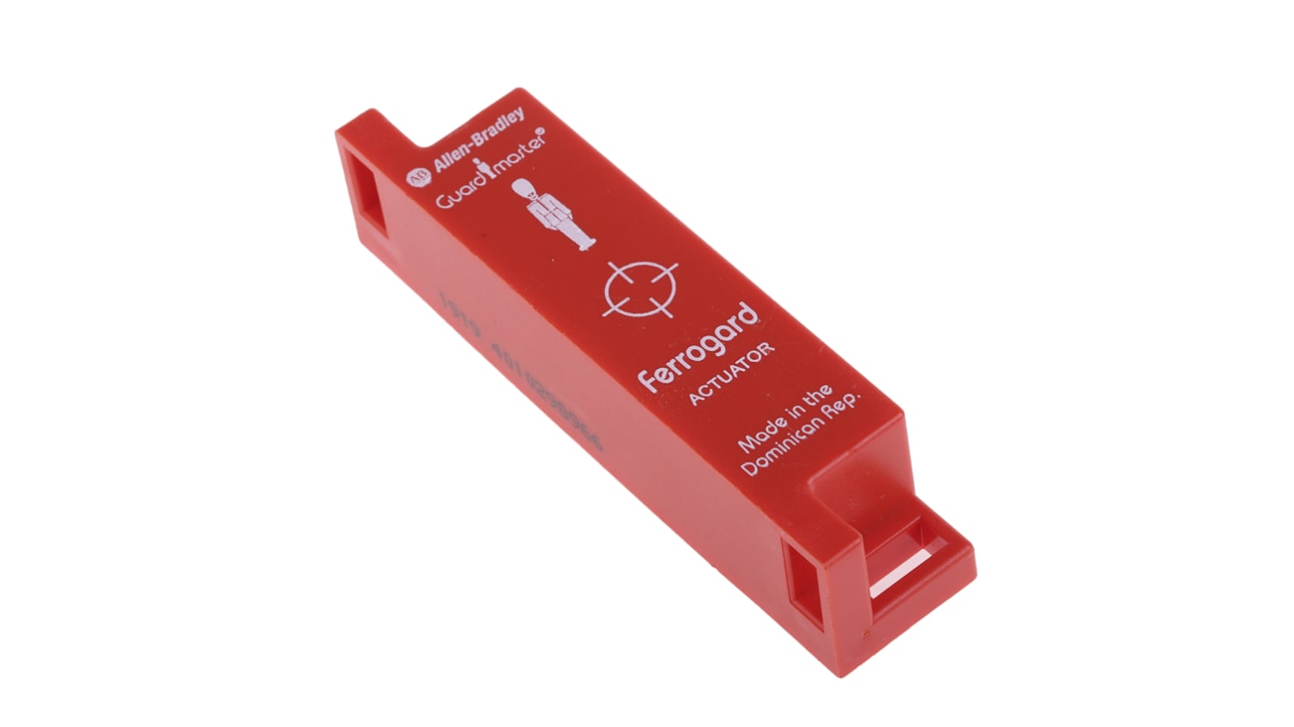 Interruttore di sicurezza senza contatto Allen Bradley Guardmaster 440N-A02025, tipo magnetico, protezione IP67, dimensioni 15 mm x 37 mm.