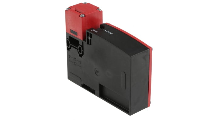 Interruttore di interblocco a solenoide Telemecanique Sensors XCSTE7311, 24V, IP67, 2 contatti NC, dimensioni 93.5mm x 33mm x 110mm.