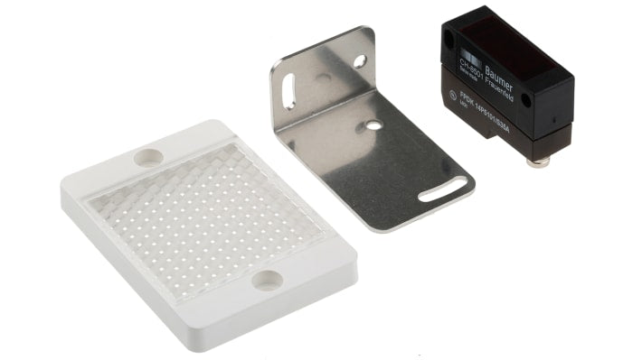 Sensore fotoelettrico rettangolare Baumer FPDK 14P5101/S35A, rilevamento fino a 7.2 m, uscita PNP, IP67, connettore M8.