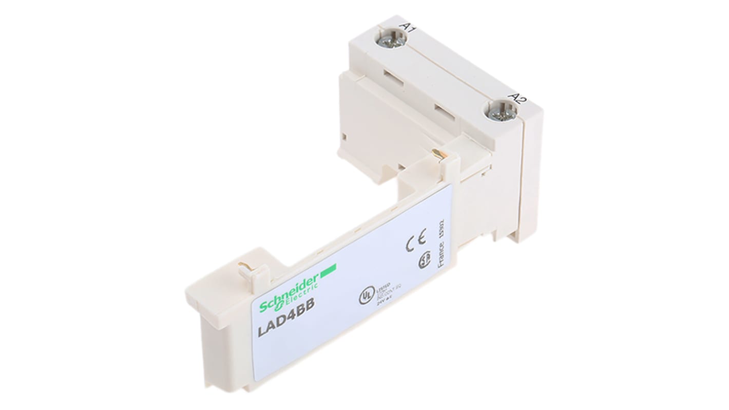 Kit di cablaggio Schneider Electric LAD4BB per contattori Serie LC1, compatibile con potenze da 22-80kW, montaggio diretto su A1 e A2.